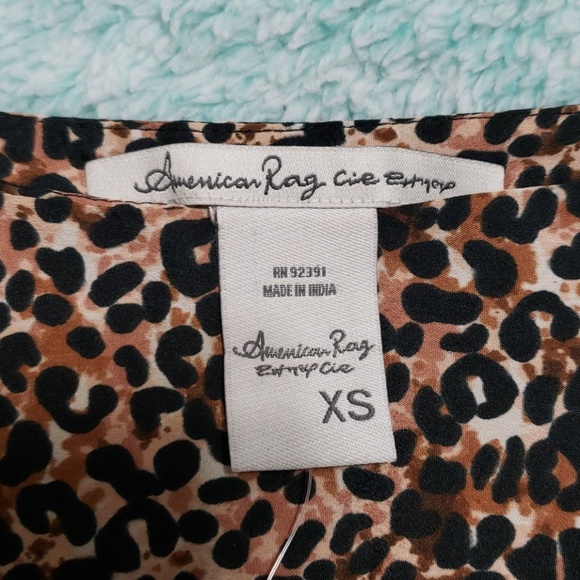 American Rag Cie Leopard Print Finge Skirt XS - Picture 2 of 4